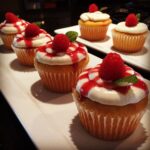 cupcake, raspberry, dessert
